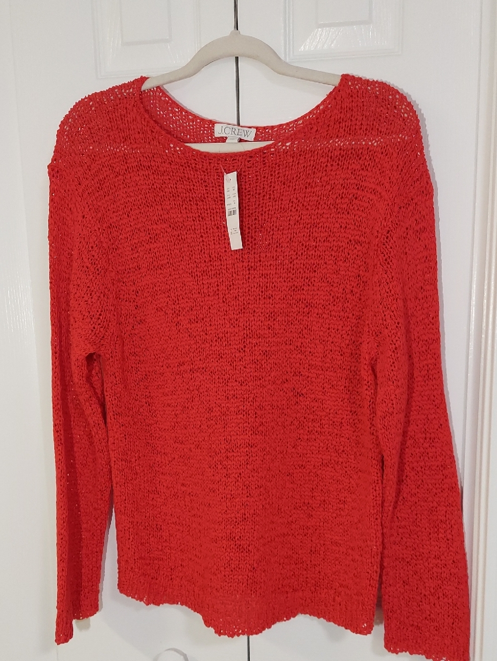 J. Crew Sweater, New! Size Medium, Bright Red, Cotton